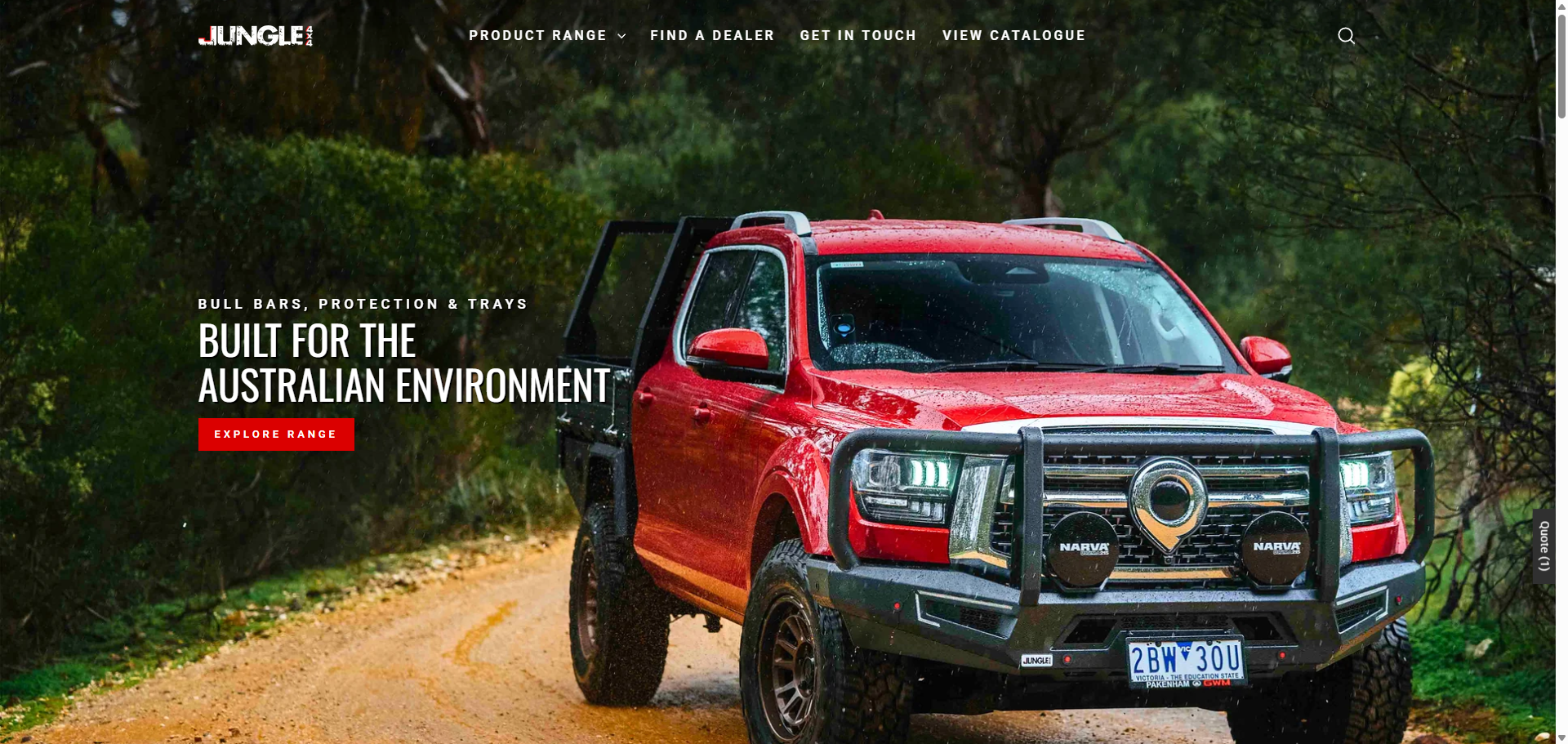 Jungle 4x4 website screenshot