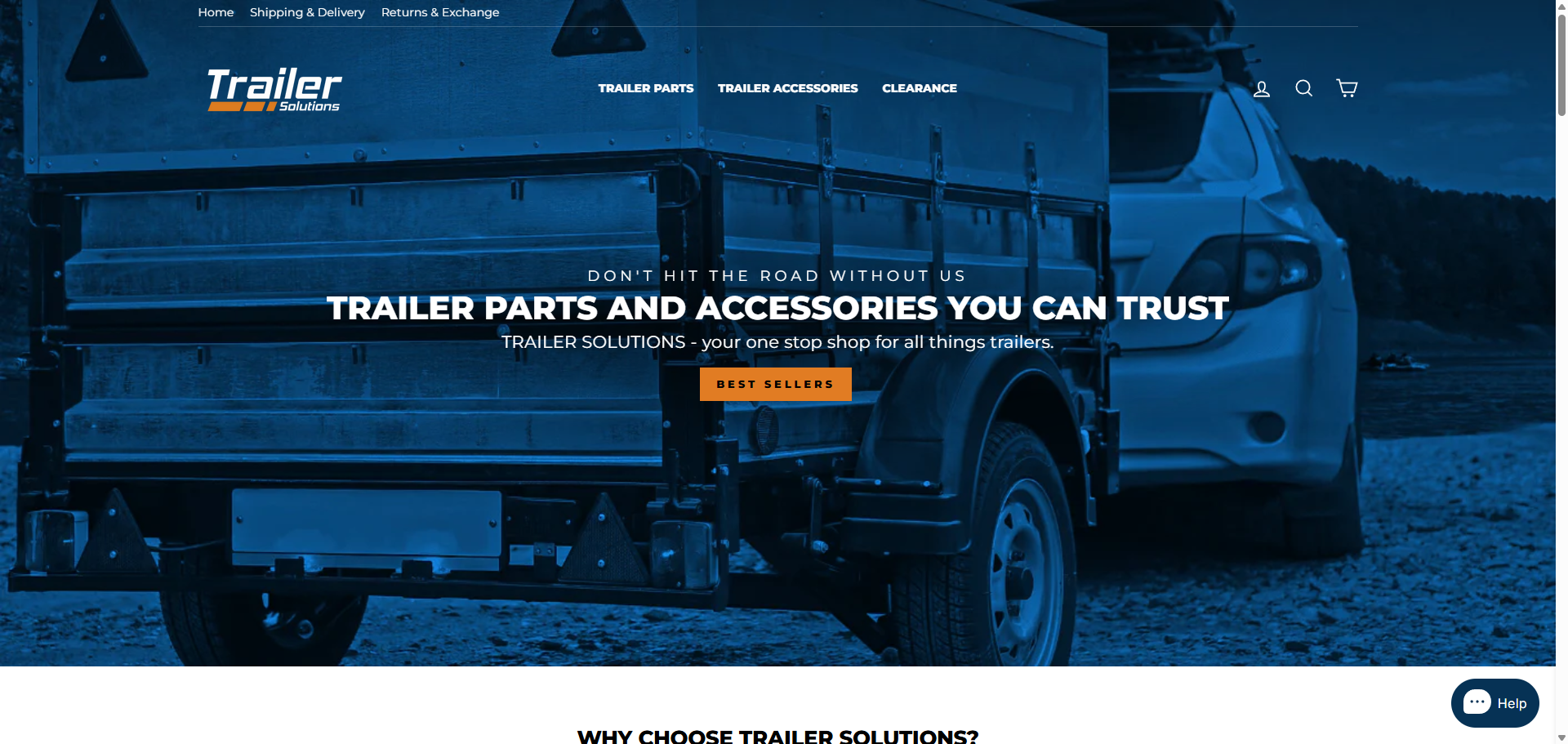 Trailer Solutions website screenshot